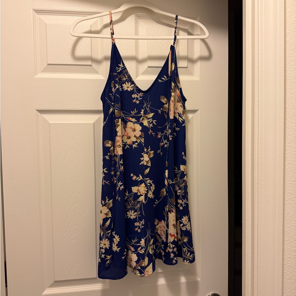 Blue Floral Women's Flowy Romper